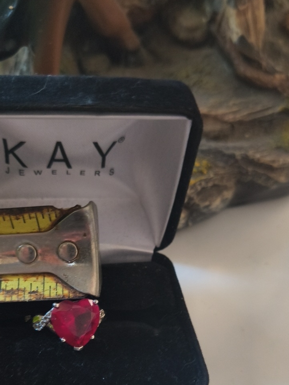 Red Lab Grown Ruby Ring - Picture 4 of 5